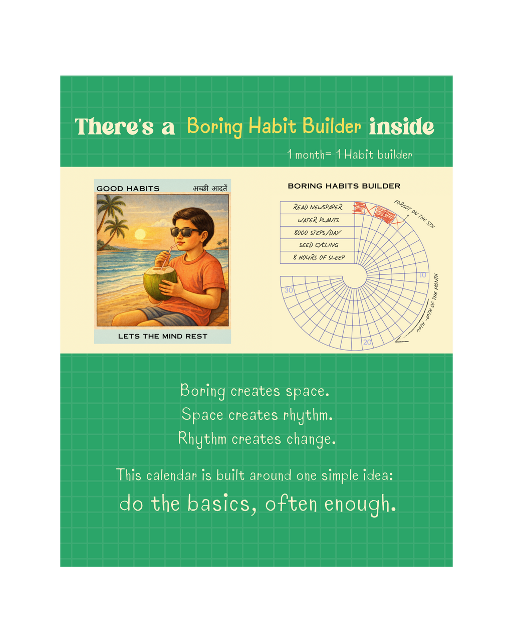 The Boring Habits Calendar 2026