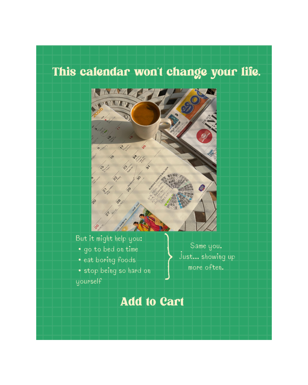 The Boring Habits Calendar 2026